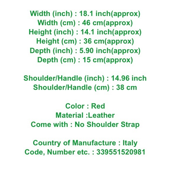 AUTHENTIC ❤️Gucci Red Leather❤️ - Picture 5 of 5